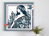 Pixel art dikke dames schilderij | Gezellige en kleurrijke pixelkunst van weelderige dames in actie | Kunst - 80x80 centimeter op Forex | Foto op Forex