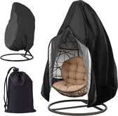 Hangstoelafdekking 210D waterdichte Swing Egg Chair Cover - beschermhoes voor zweefstoel met ritssluiting - trekkoord voor ei-schommelstoel - 190 x 115 cm