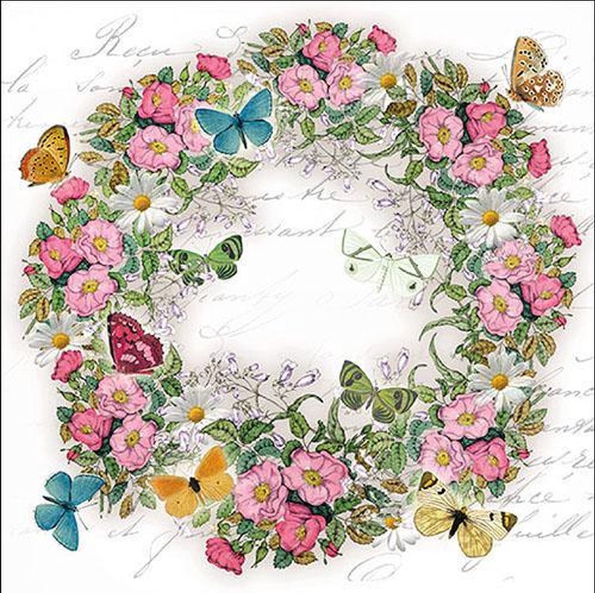 Ambiente - Lunch servetten - Wreath of Flowers