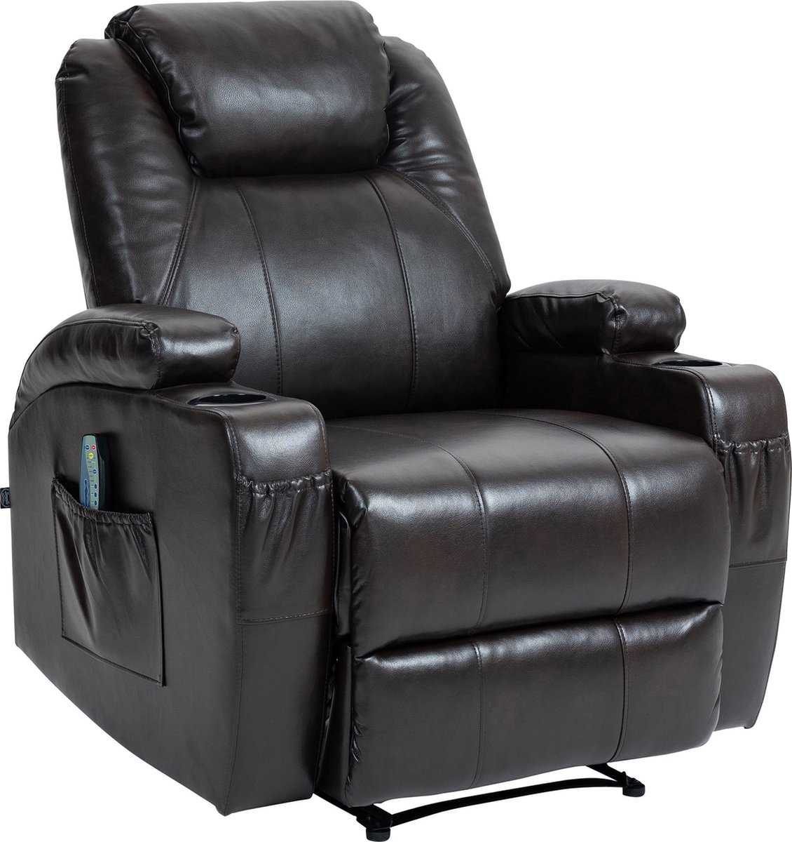 CLP Galena Relaxfauteuil Verstelbaar Bruin Kunstleer met