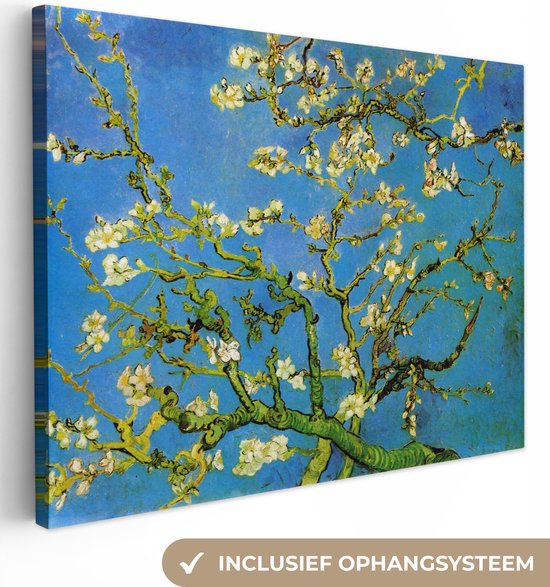 MuchoWow Inductiebeschermer - Inductie mat - Vinyl - Van Gogh - Amandelbloesem - Oude meesters - Kunst - Vintage - 81.2x52 cm - Inductie beschermer