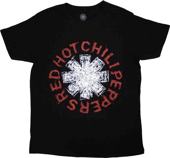 Red Hot Chili Peppers - Scribble Asterisk Heren T-shirt - S - Zwart
