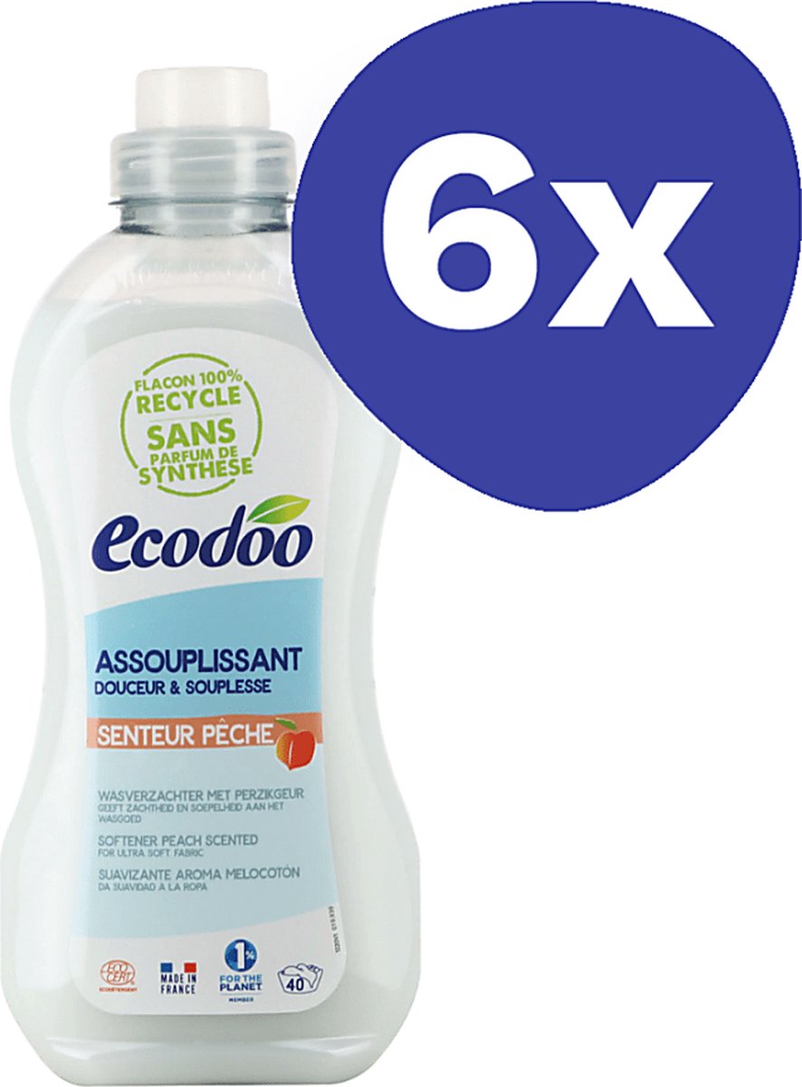 Ecodoo Wasverzachter Perzik (6x 1L)