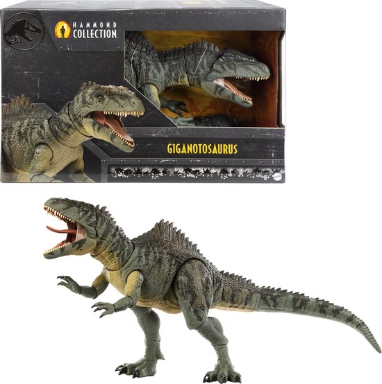 Figurine articulée Giganotosaure de 73 cm de la collection Hammond de Mattel Jurassic World