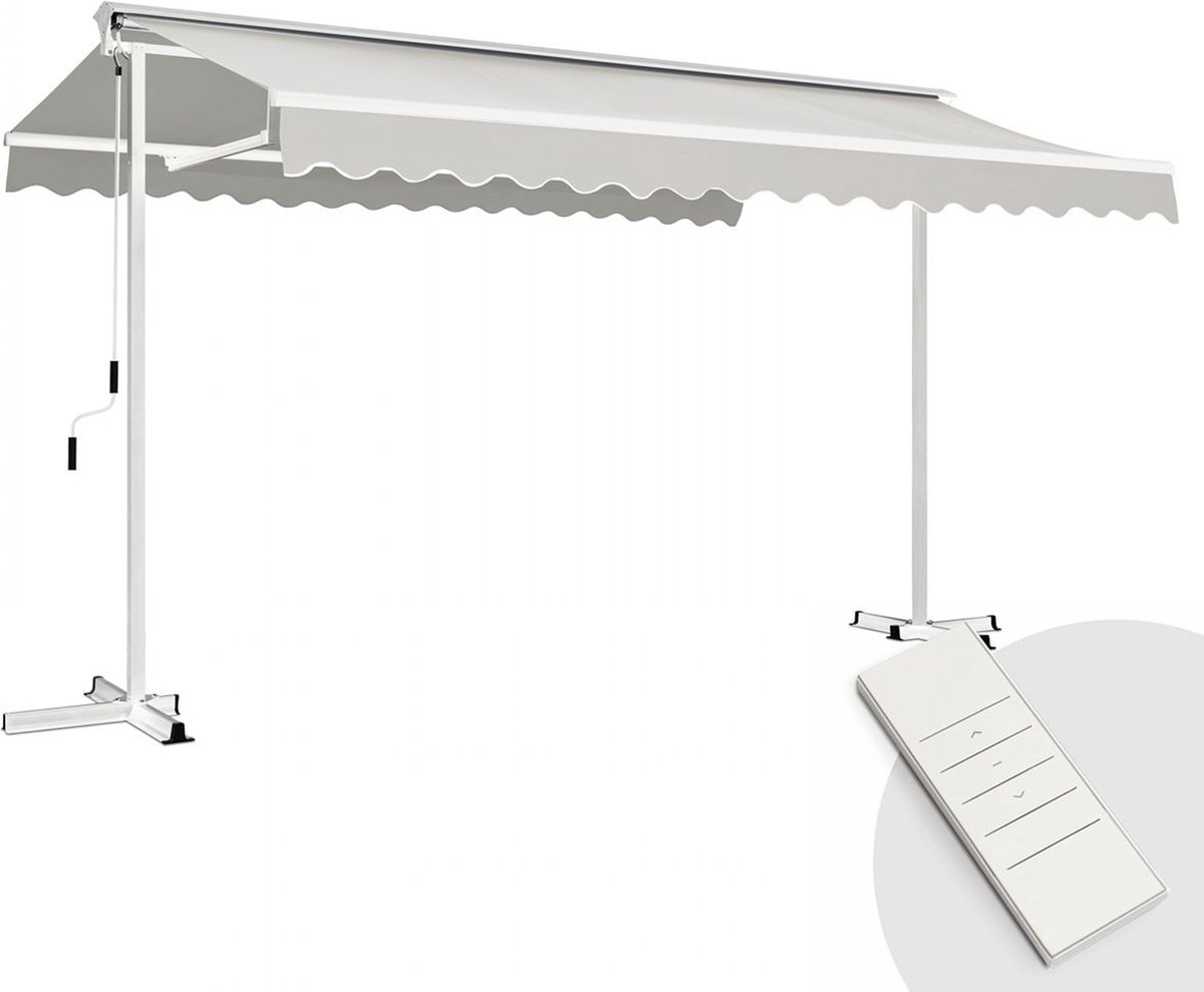 Oviala - Opslag mobiele elektrische dubbele helling 3 x 4m taupe - Delgada