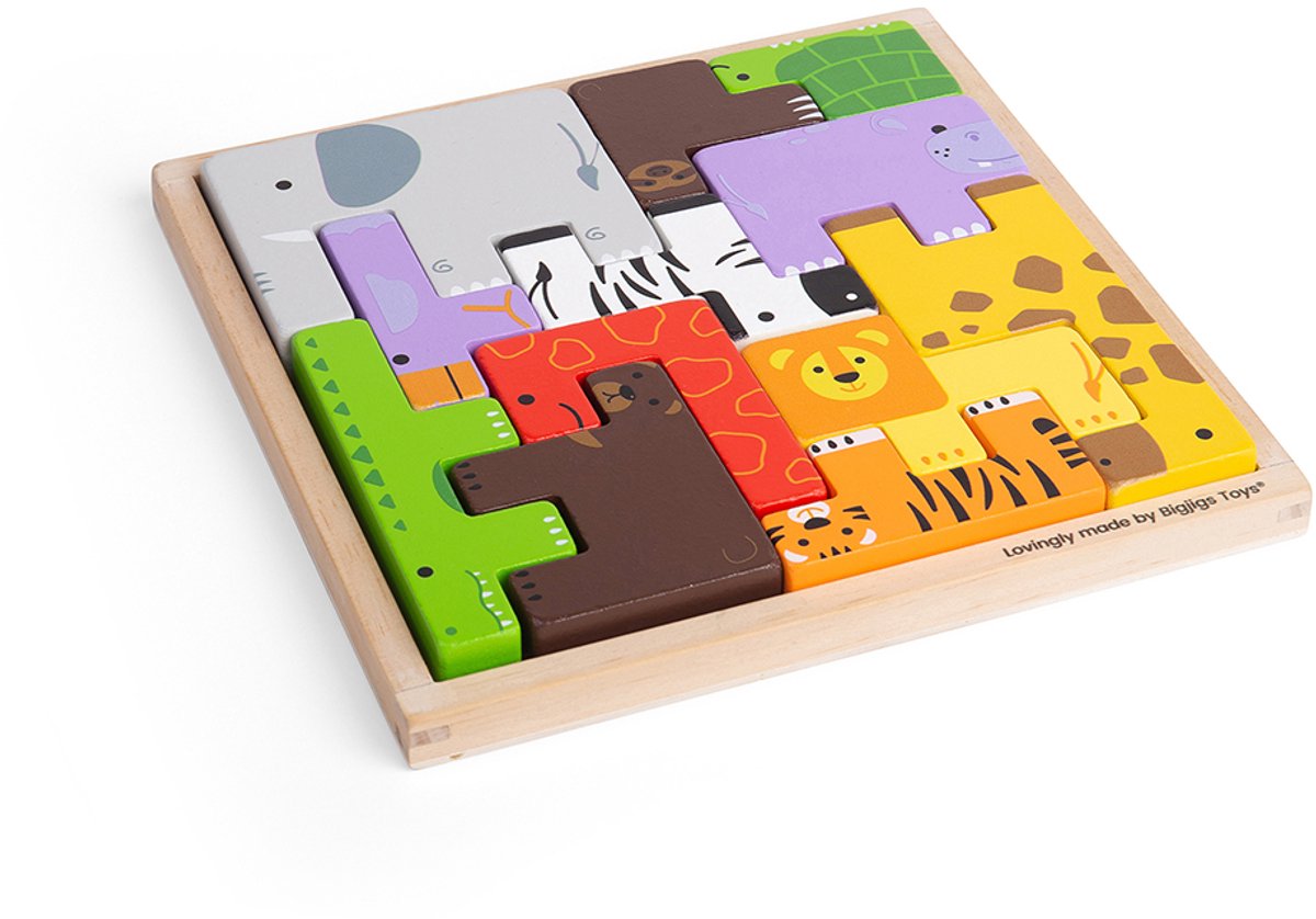 Bigjigs Animal Lock-A-Block.