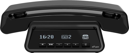 Téléphone domestique Alcatel E-pure Premium DECT noir : élégant et sûr avec fonction de blocage et répondeur