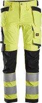 Snickers 6243 Allround, High-Vis Stretch Werkbroek met Holsterzakken KL2 - High-Vis Geel/Zwart - 88
