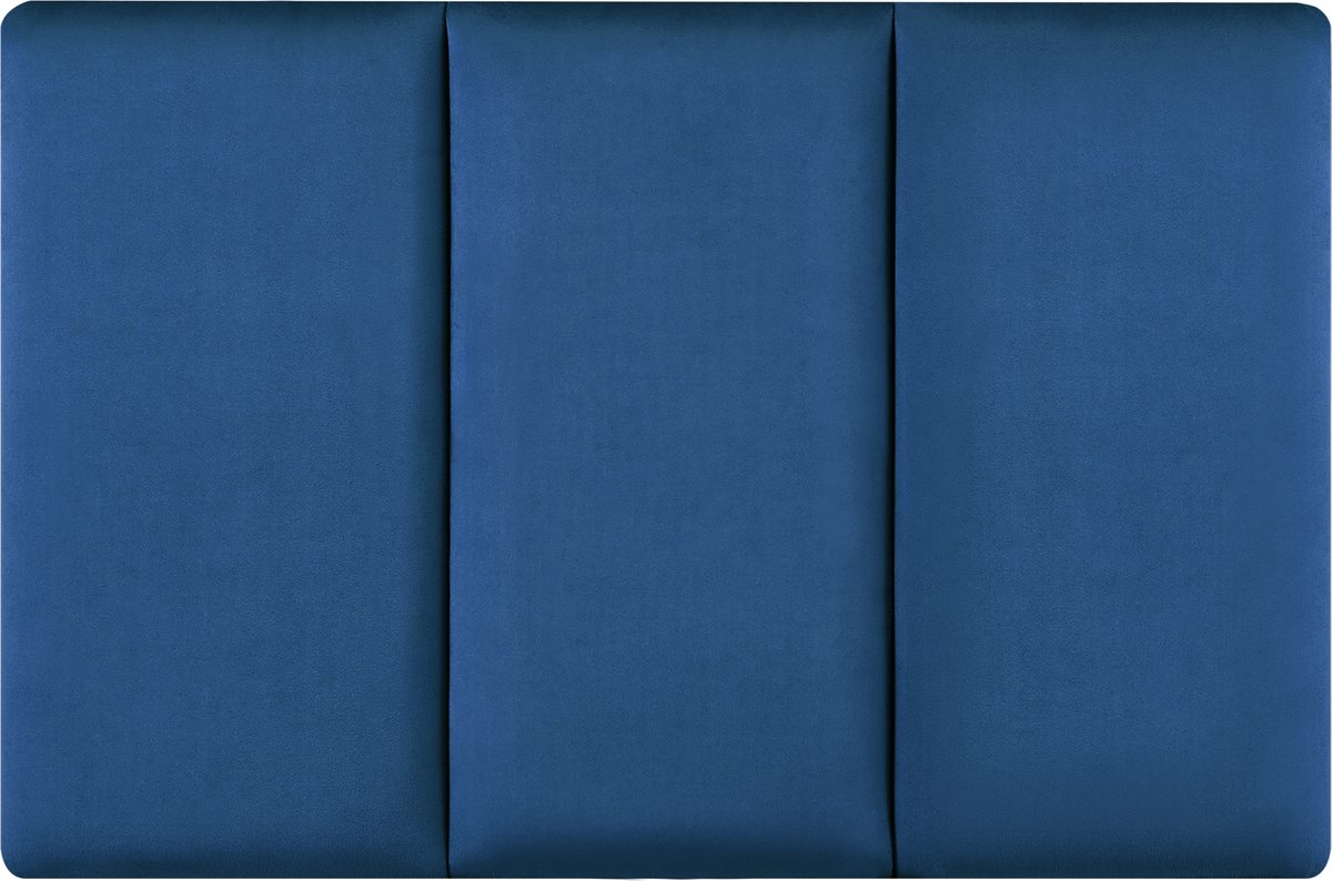 Gestoffeerde wandpanelen Carpino set van 3 fluweel 60x30 cm marineblauw [neu.haus]