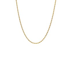 Omslag van Lucardi Dames Stalen goldplated ketting koord 2,5mm - Ketting - Staal - Goud - 55 cm