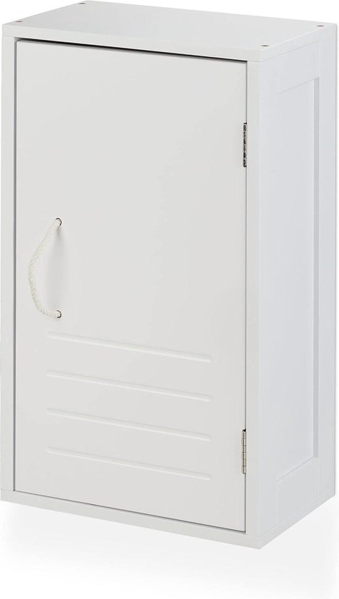 Hangkast Badkamer 30cm Kolomkast Smalle Plankkast Gesloten Wit