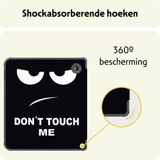 Hoesje Geschikt voor Kobo Libra Colour Hoes Bescherm Hoesje Case Sleep Cover Met Screenprotector - Hoes Geschikt voor Kobo Libra Colour Hoesje - Don't Touch Me van Hoesje  — afbeelding 5