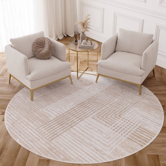 Hoogpolig vloerkleed - Edge Taupe