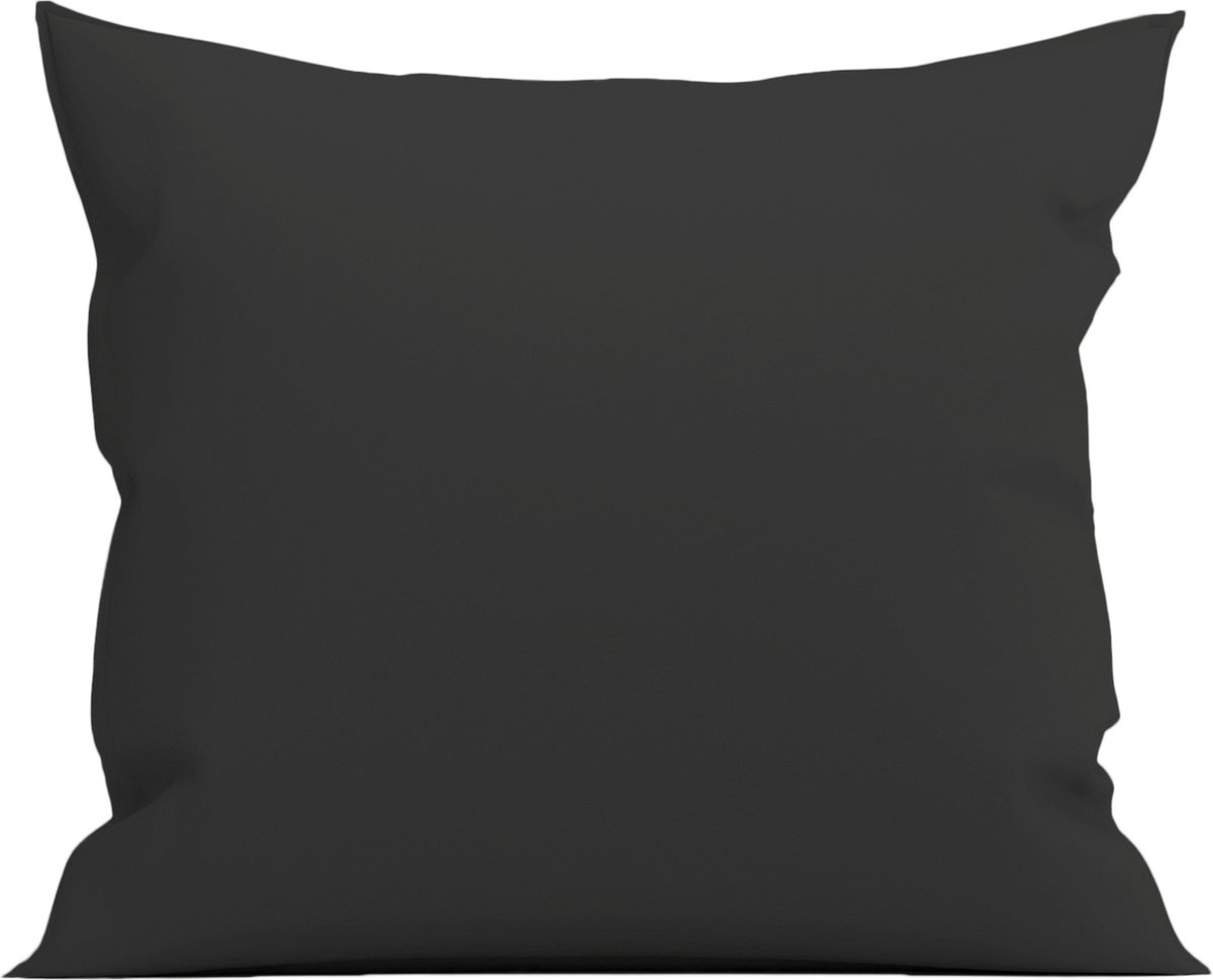 Yellow Percale Kussensloop - Zwart - 80x80cm - Zwart