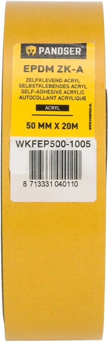 Pandser EPDM Zelfklevend-Acryl 5 cm x 20 meter 0.5 mm