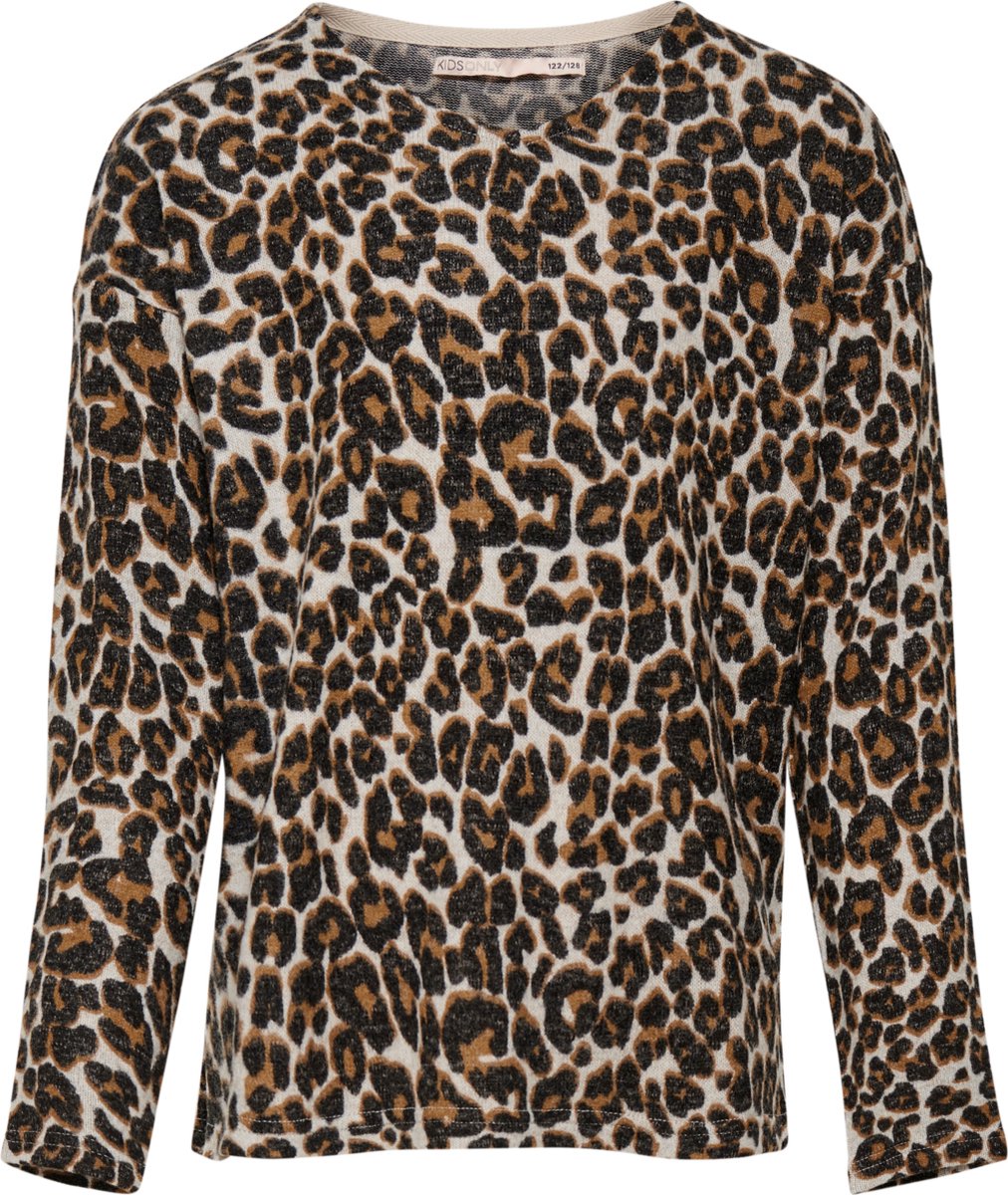 KIDS ONLY Meisjes Panter Knit - Hazelnut - Maat 158/164