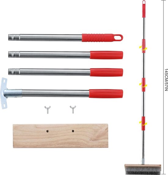 Balai en fil d'acier de 20 cm pour enlever les mauvaises herbes, la mousse, les algues et les taches tenaces, balai métallique robuste pour terrasse, terrasse, jardin (sans poignée Balai en fil d'acier de 20 cm pour enlever les mauvaises herbes, la mousse, les algues et les taches tenaces, balai métallique robuste pour terrasse, terrasse, jardin (sans poignée