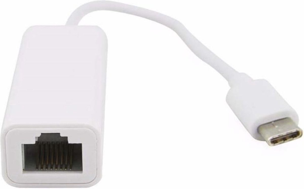 Finnacle - Verbind met gemak: USB-C naar Ethernet LAN Adapter - Wit