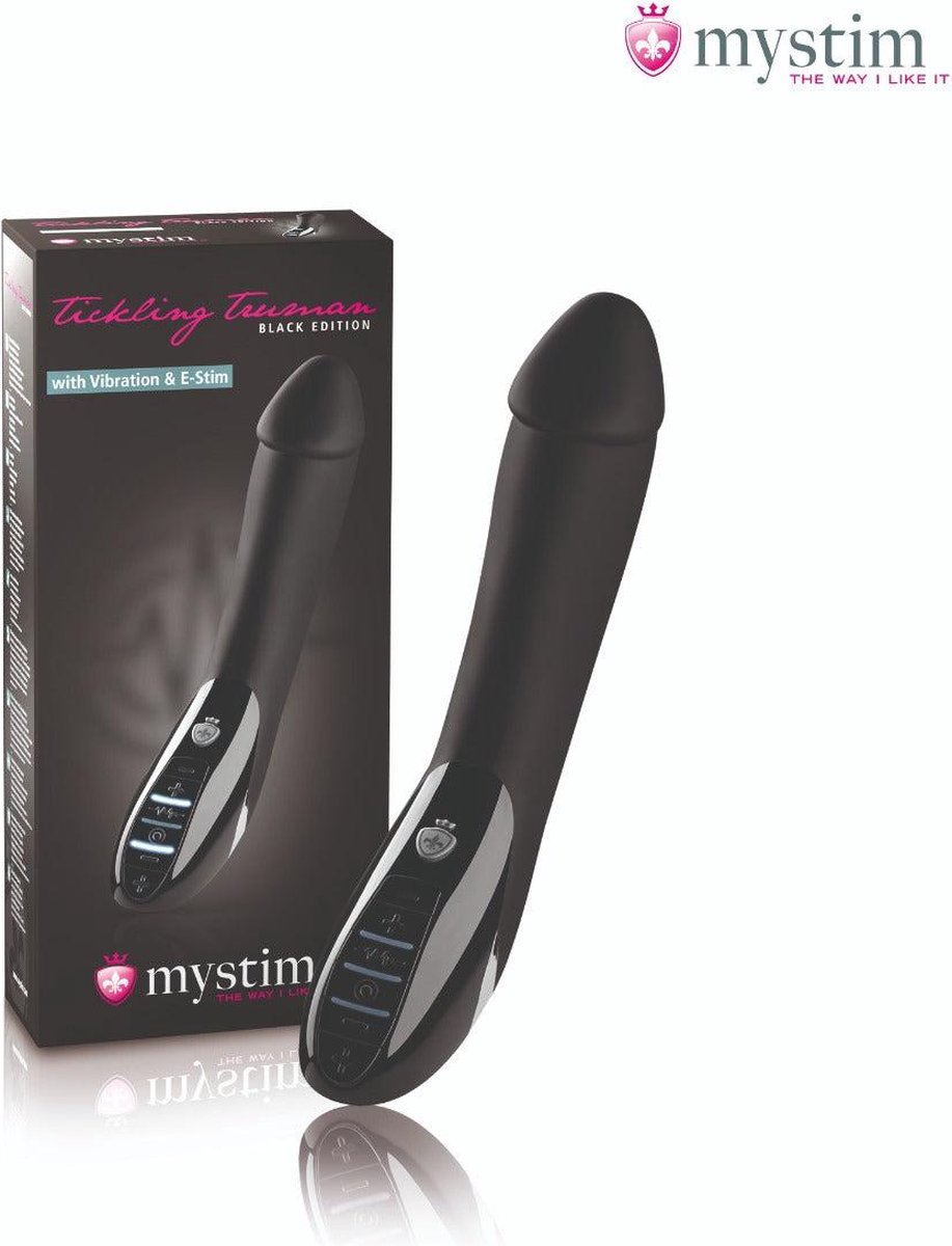 MYSTIM - TICKLING TRUMAN ESTIM VIBRATOR BLACK - elektronische stimulatie
