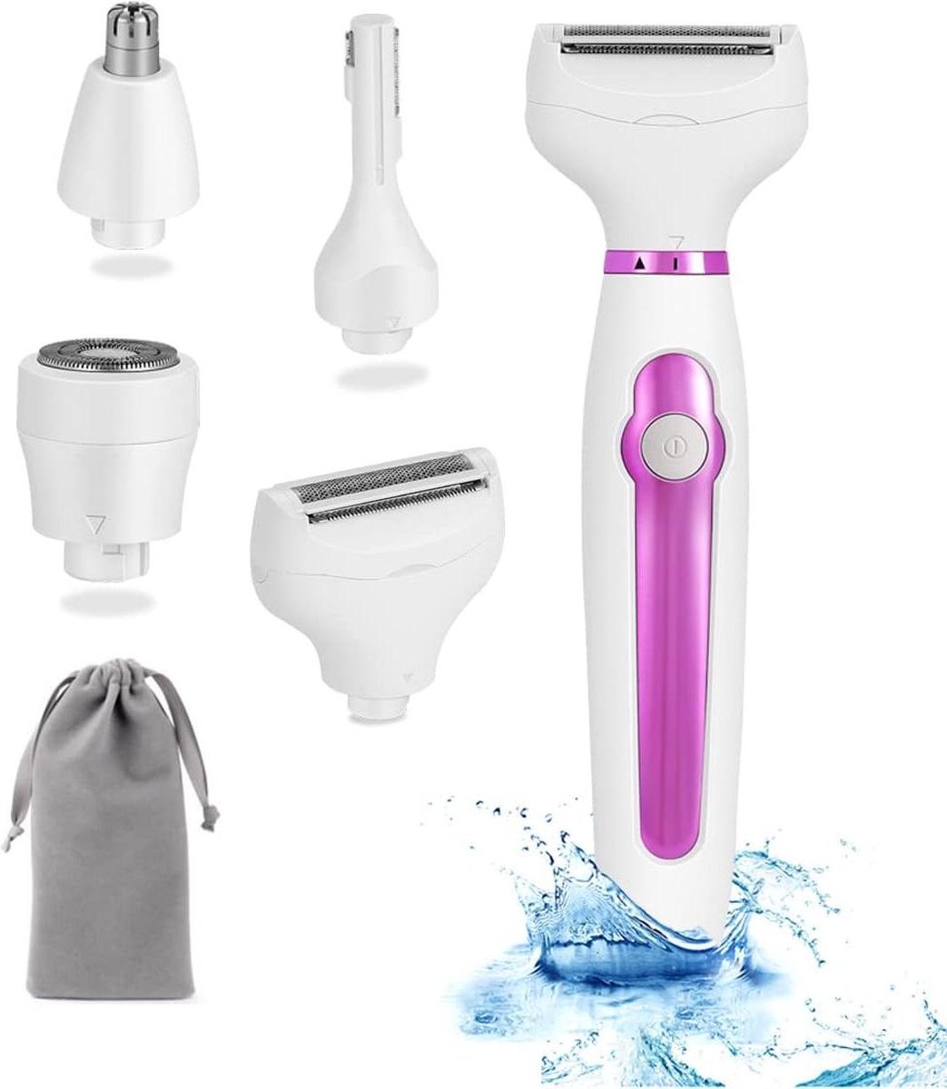 4in1 draadloze pijnloze ladyshave voor dames Bikinitrimmer Wenkbrauw scheerapparaat ontharingsapparaat
