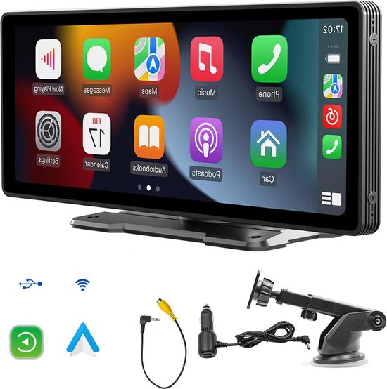 Draagbaar 93 inch HD IPS touchscreen ondersteuning 1080p back-upcamera ...