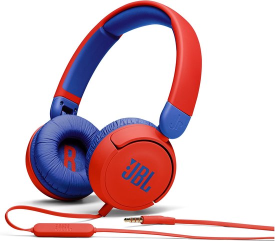 Foto: Jbl jr310 kids bedrade on ear koptelefoon blauw rood