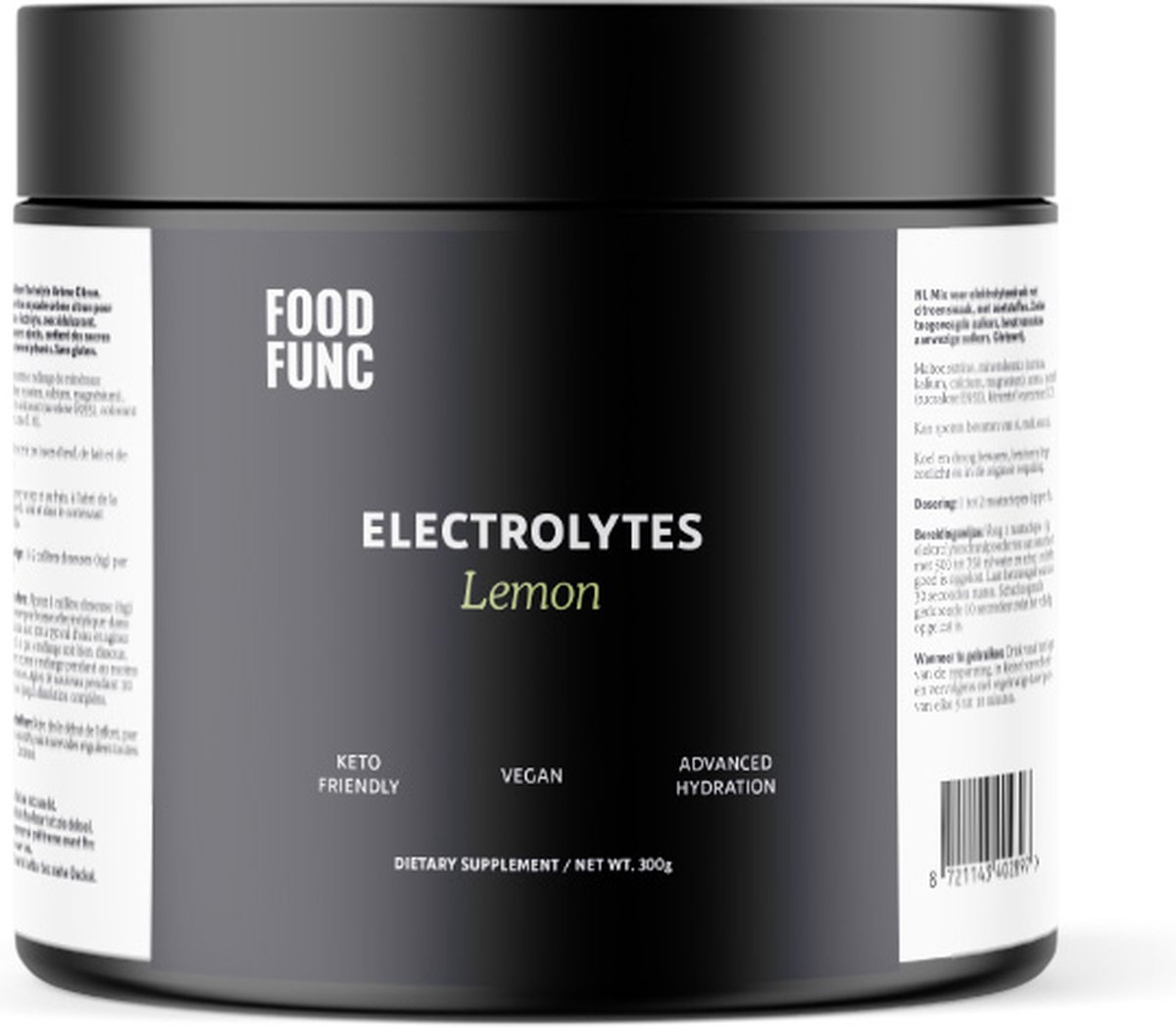 Goedkoopste Foodfunc | Keto Elektrolyten | Lemon | 1 x 300 gram | No Junk Just Func