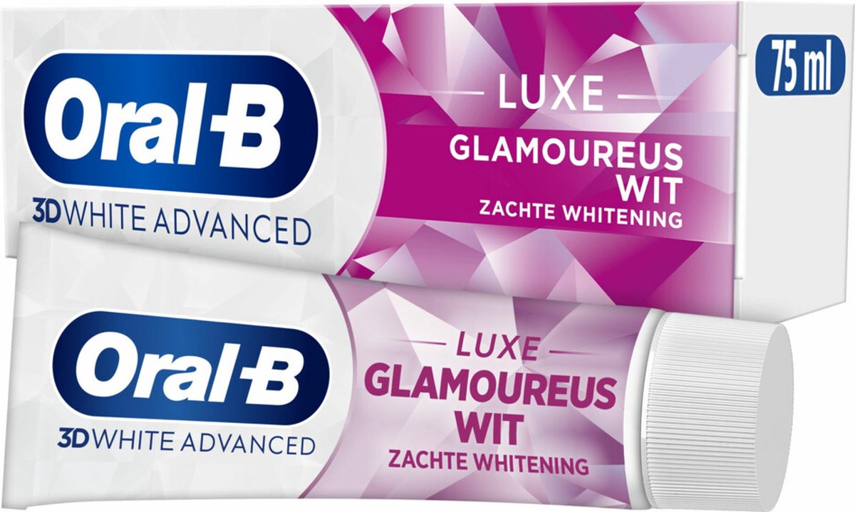 Goedkoopste 12x Oral-B Tandpasta 3DWhite Advanced Luxe Glamorous White 75 ml
