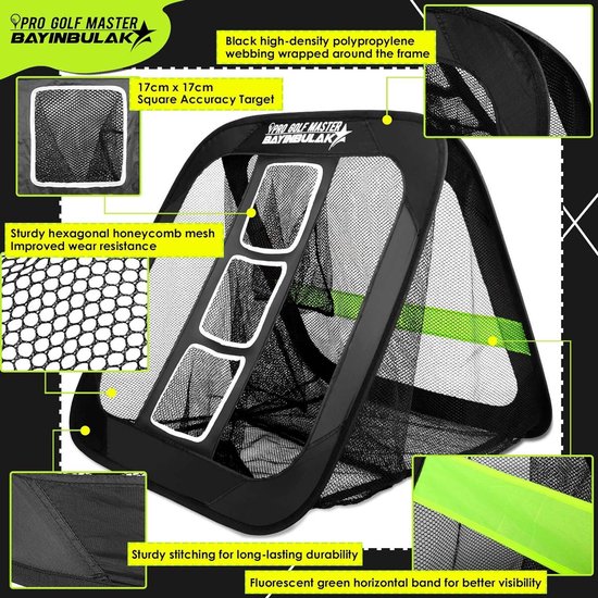 Golf Chipping Praktijk Netto - Achtertuin Rijden - 25 '× 25' - Golf Accessoires - Mannen Gift - 1 Pack van GOLF — afbeelding 4