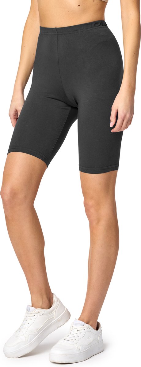 Bellivalini BLV-BLV50-149-LE Dames Leggings - Sport - Vrijetijdsbroek - Kort - Viscose - Sporbroek - Yogabroek - Grafiet - XS
