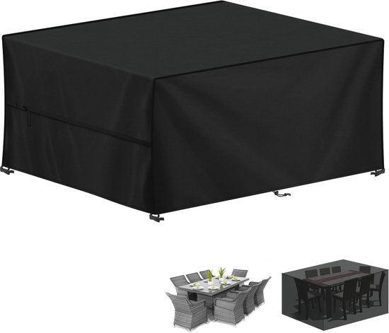 Housse De Protection Pour Meubles De Jardin - 180x120x74 Cm - Tissu 420D Imperméable - Avec Ouvertures D'Aération