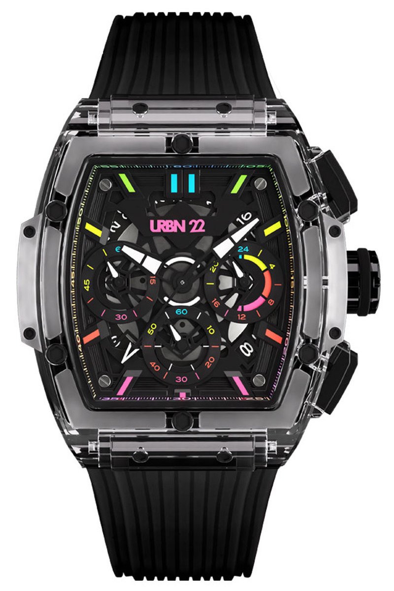 URBN22 Nitro Clear Mayhem streetlife chronograaf horloge