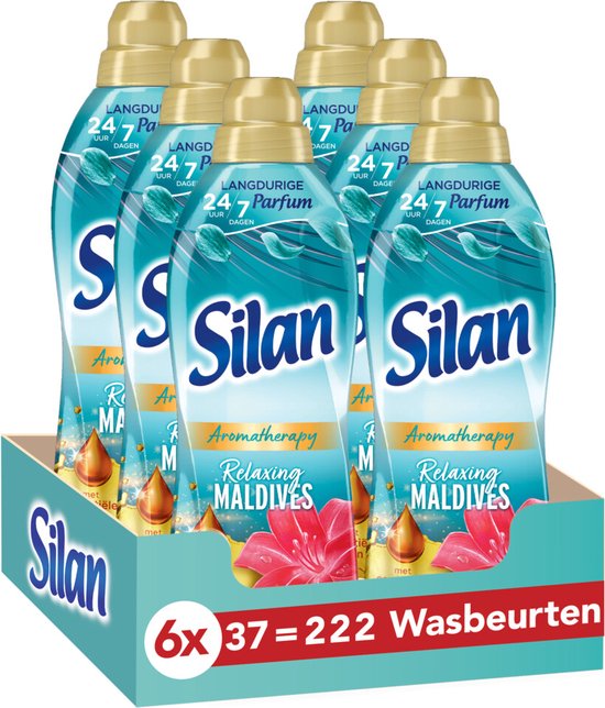 Foto: Silan aroma therapy relaxing maldives wasverzachter 6 x 37 wasbeurten voordeelverpakking