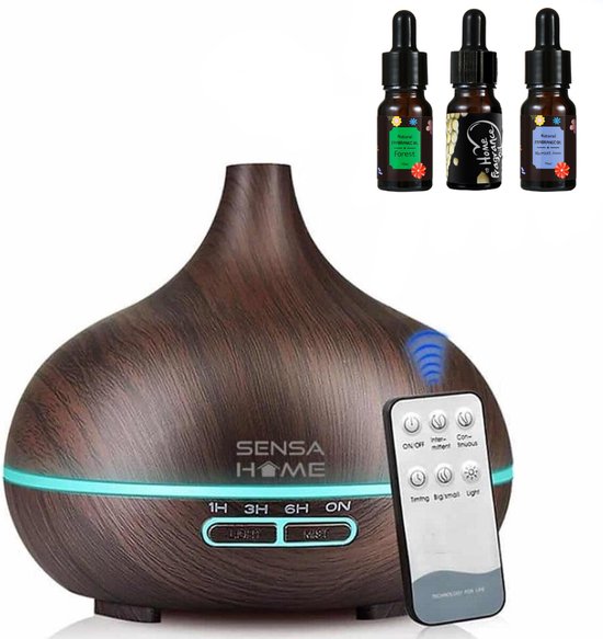 Foto: Sensahome zen300 aroma diffuser met etherische oli n zwart