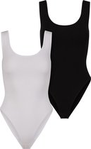 Urban Classics Damen Ladies Organic Tank Body 2-Pack TB6172A White+Black-2XL