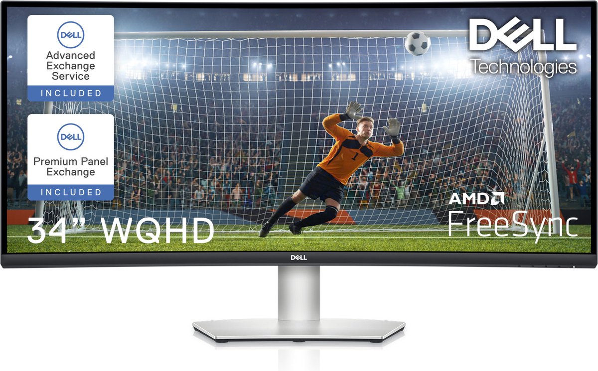 DELL S Series S3423DWC 86,4 cm (34 ) 3440 x 1440 Pixels Wide Quad HD LCD Zwart