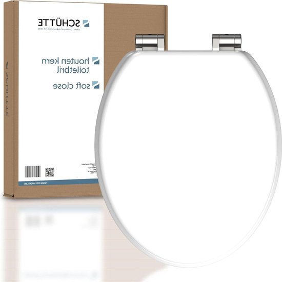 SCHÜTTE WC-bril LIGHTWOOD met softclosemechanisme van hout, toiletbril met wc-deksel, houten kern toiletdeksel met motief (maximale belasting van de wc -bril 150 kg), houtkleuren