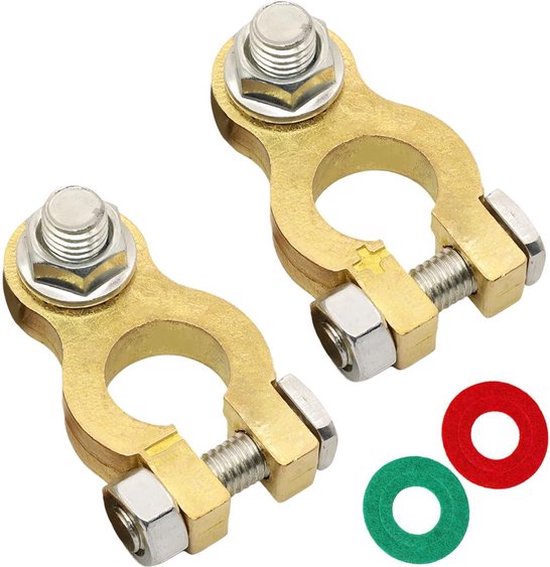 Accuklemmen, 12 V, 24 V, voor auto-accu met M8-bouten