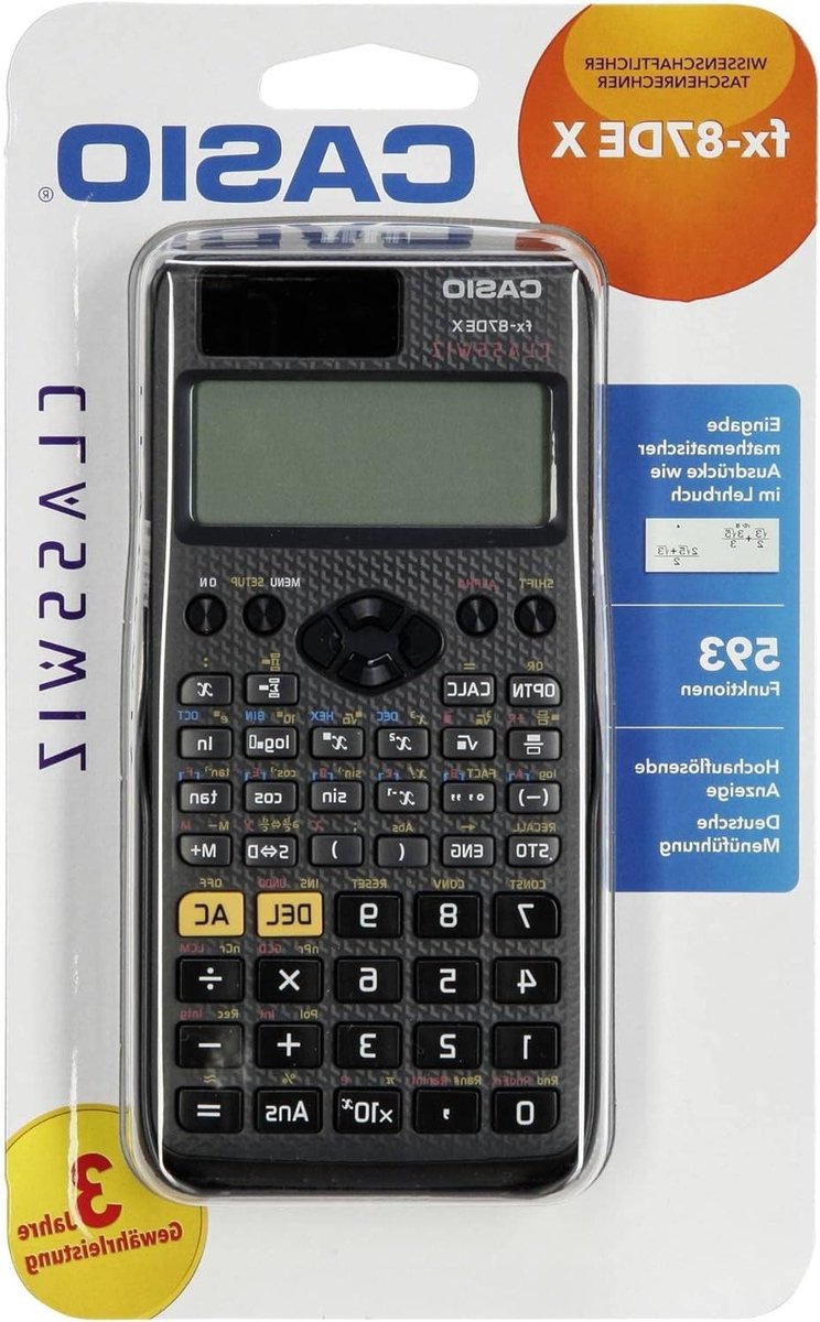 Technische wetenschappelijke rekenmachine voor scholen - 593 functies QR-codefunctie LC-scherm - Duitse taal zwart