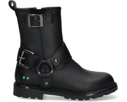 BunniesJR 224866-589 Meisjes Biker Boots - Zwart - Leer - Gesp Met Rits