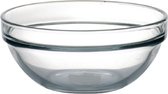 1x Plat / bol en Verres 23 cm - Service laitue / salade - Échelles/ bols en verre - Ustensiles de cuisine