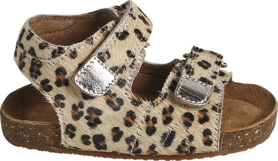 Vertbaudet Sandales scratchées cuir imprimé bébé