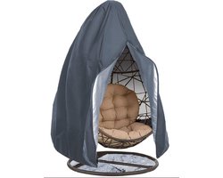 210D Oxford-doek - 230X200 cm - Patio Hangstoelhoes - Schommel Hoes met rits - Buiten Waterdichte, winddichte, duurzame, stevige tuinmeubelbeschermer - Anti-UV-bescherming voor hangende stoelen - Grijs-210D dubbele rits 230*200cm - 230*200cm