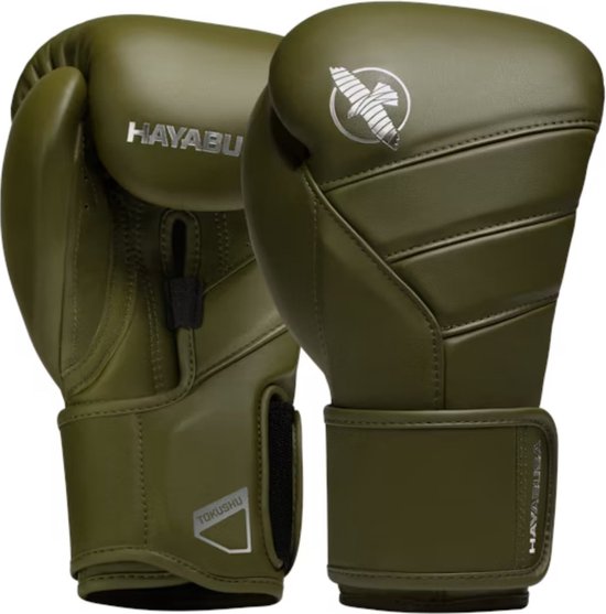 Gants de boxe Hayabusa T3 Kanpeki - Cuir - Vert olive - 14 oz
