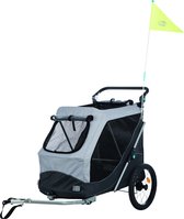 Trixie - hondenfietskar - opvouwbaar - grijs - 103X74X95 CM