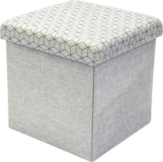 Banc De Rangement Pliable En Velours Kube - Jaune - L 76 X P 37,5 X H 375 C