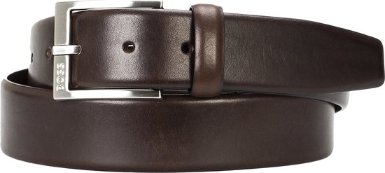 BOSS Cuir Ceinture Erron Sz35 Leather Belt W105 Dark Brown Marron foncé