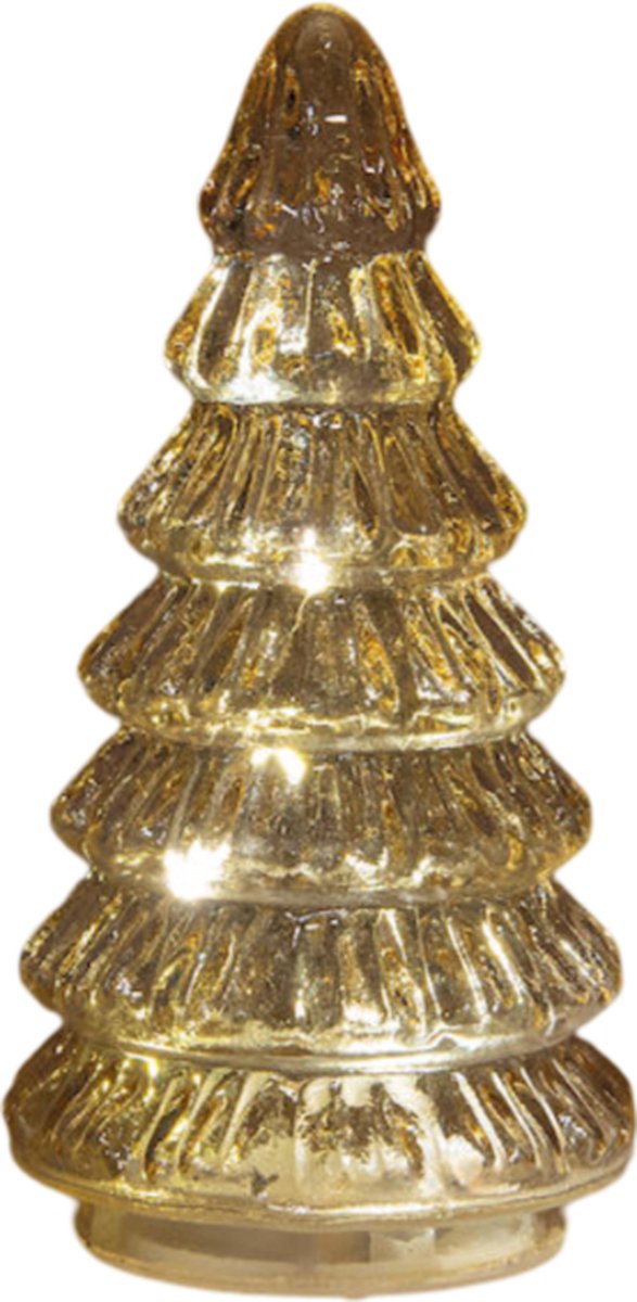 Anna's Collection - Kerstboompje glas 10led op batterij met timer 1...