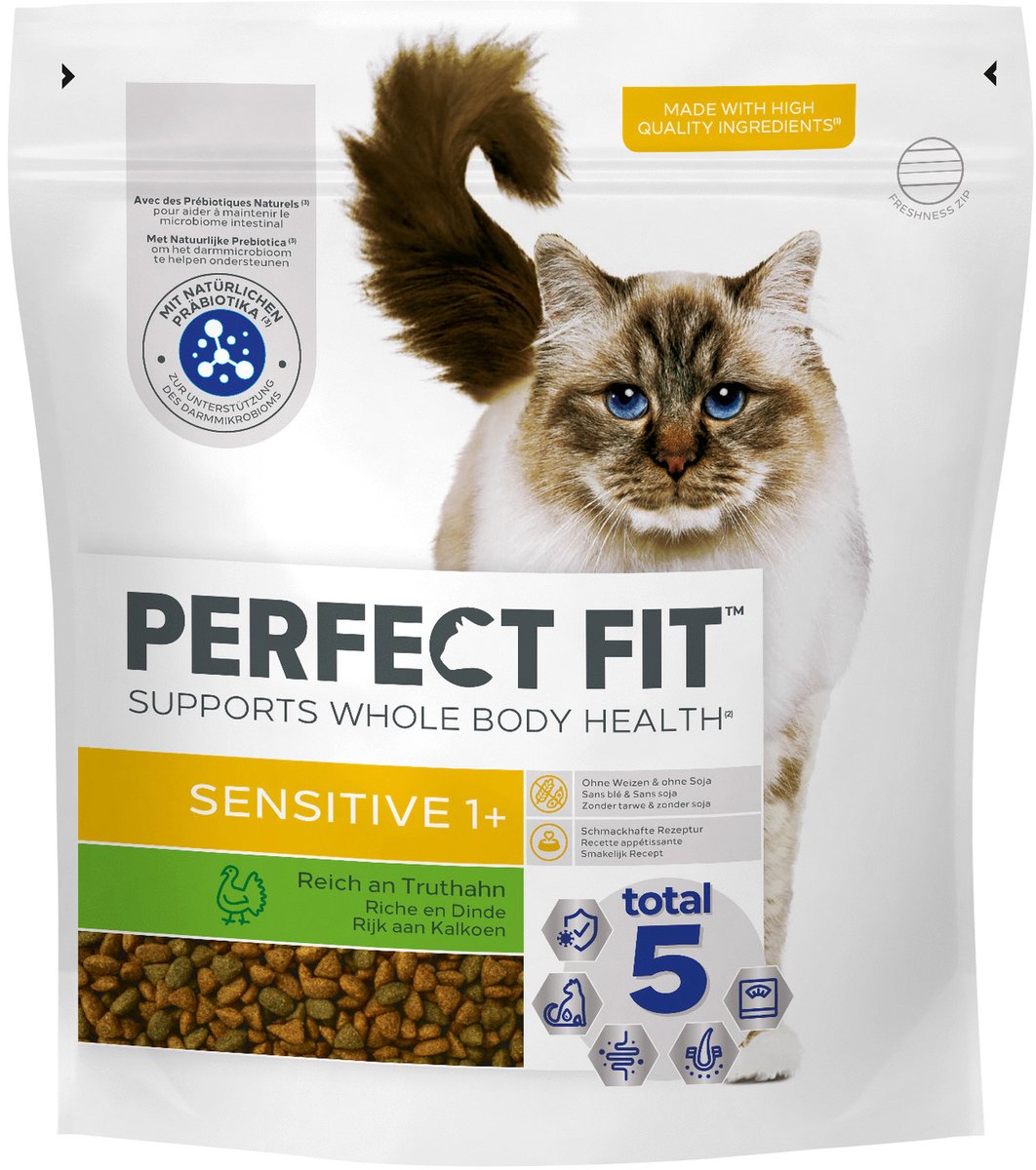 1,4kg Perfect Fit Sensitive 1+ Rijk aan Kalkoen Droog Kattenvoer