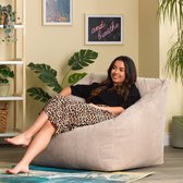 icon “Natalia” Corduroy Zitzakfauteuil, Beige, XXL Zitzakstoel, Zitzak Volwassenen met Vulling, Woonkamerzitzakken